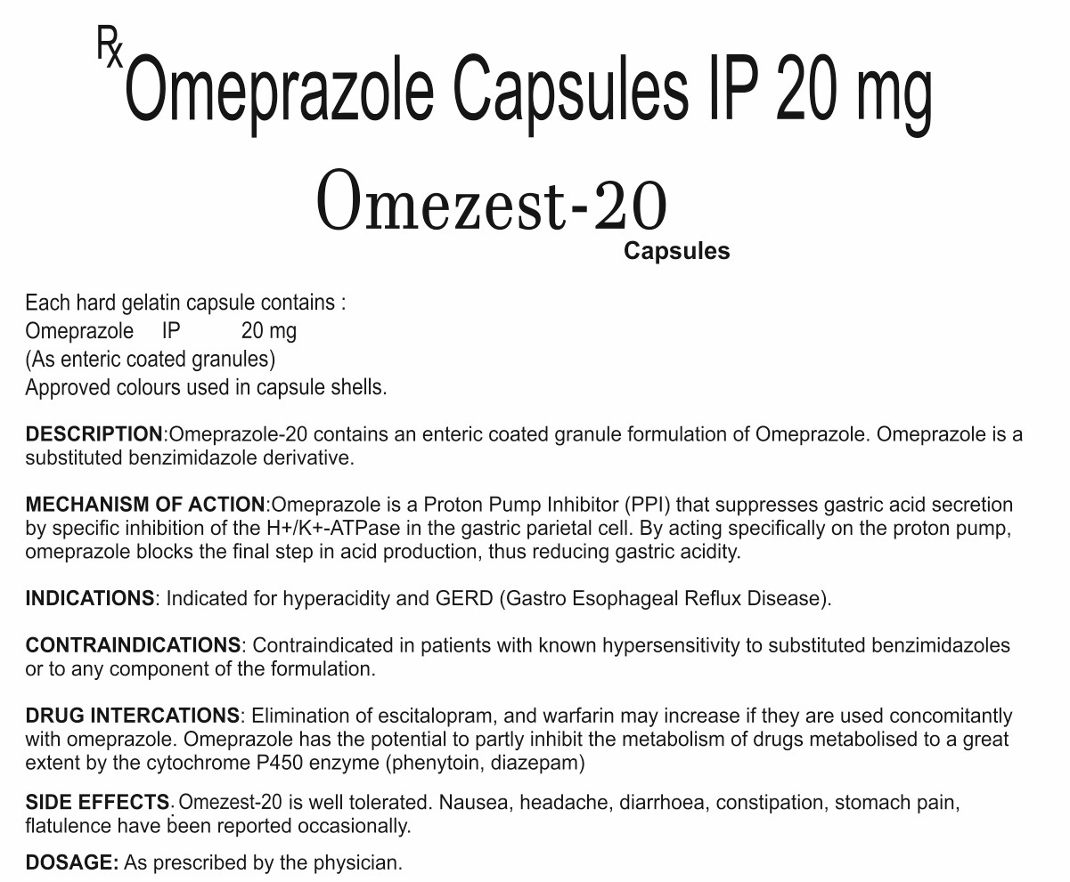 OMEZEST- 20 CAPSULES
